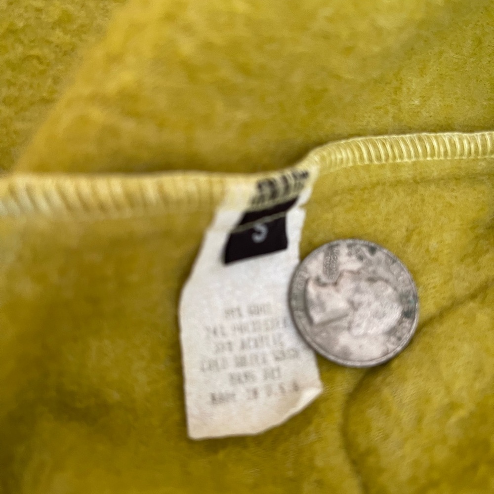Fjällräven Green-Yellow Wool Blend  Fleece Coat - Picture 9 of 9
